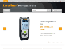 Tablet Screenshot of laserliner.ch